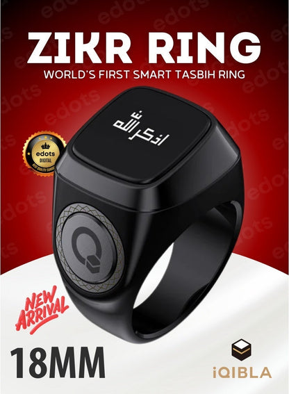 iQIBLA Smart Zikr Ring Lite S – Tasbih Counter & Prayer Reminder