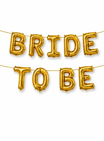 Italo Bride To Be Foil Letter Balloon Banner Set