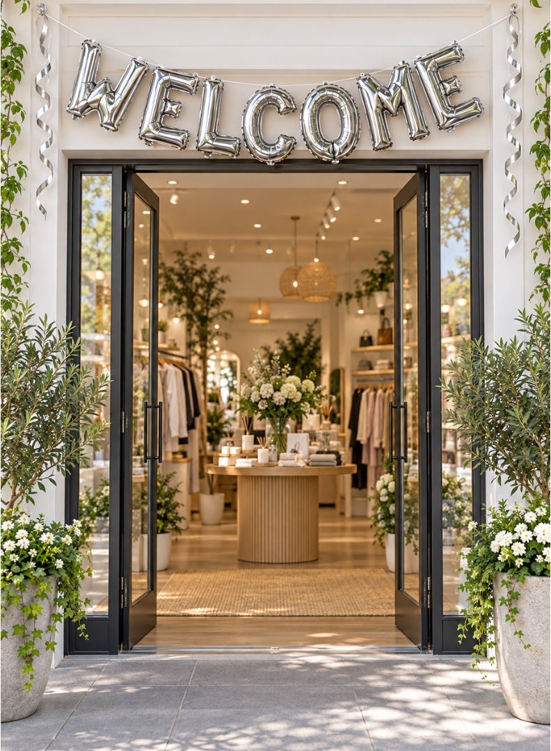 طقم بالونات حروف "Welcome" من إيتالو – 7 قطع