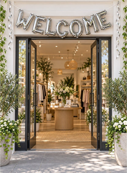 طقم بالونات حروف "Welcome" من إيتالو – 7 قطع