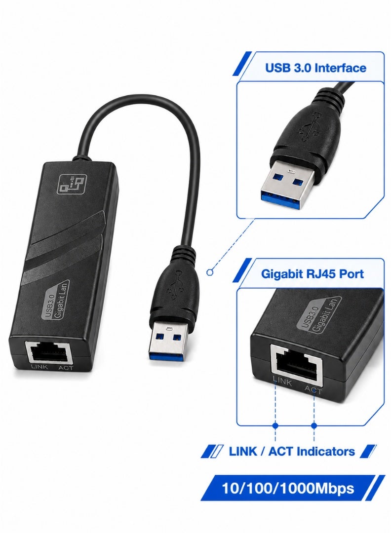 محول USB 3.0 إلى منفذ إيثرنت جيجابت (LAN)