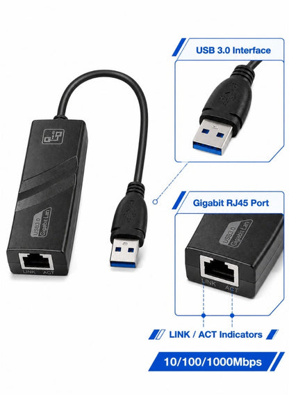 محول USB 3.0 إلى منفذ إيثرنت جيجابت (LAN)