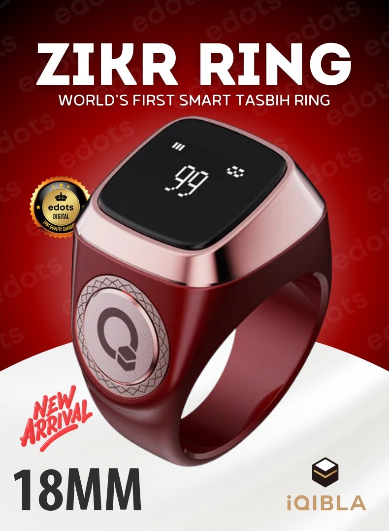 iQIBLA Smart Zikr Ring Lite S – Tasbih Counter & Prayer Reminder