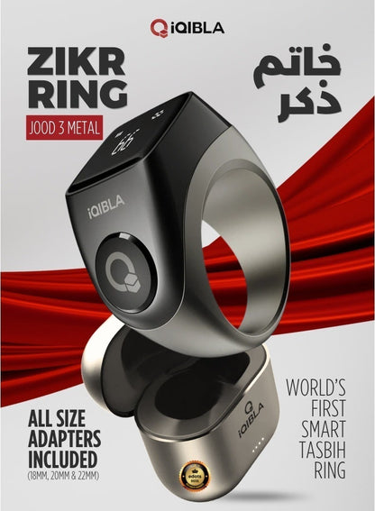 iQIBLA Smart Zikr Ring Jood 3 Metal with Qibla Direction