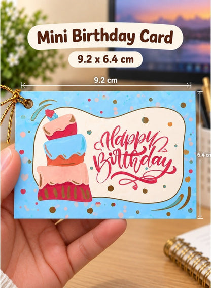بطاقة تهنئة صغيرة لعيد الميلاد – تصميم كعكة