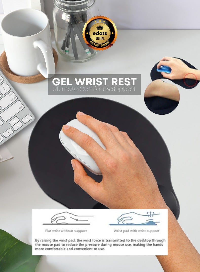 Silicone Mousepad with Gel Wrist Support