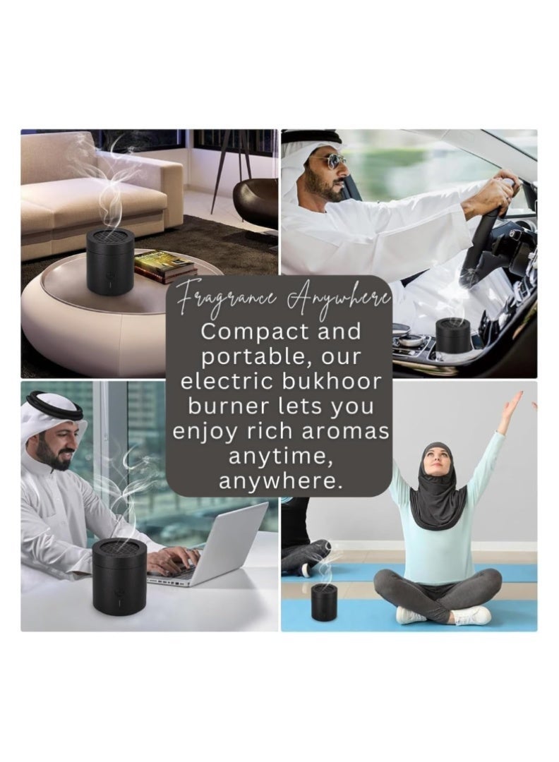 Rechargeable Electric Bakhoor Burner & Aroma Diffuser – 2000mAh