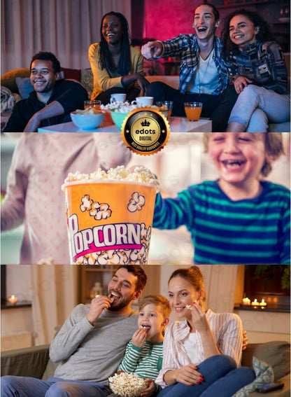 Oil-Free Popcorn Maker with Butter Melting Tray