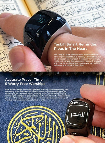 iQIBLA Zikr Ring Jood Pro – Prayer Reminder & Fitness Tracker