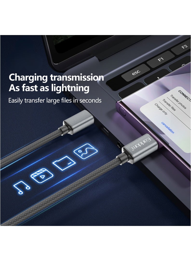 Earldom 60W USB-C to USB-C Braided Fast Charging Cable – 2m