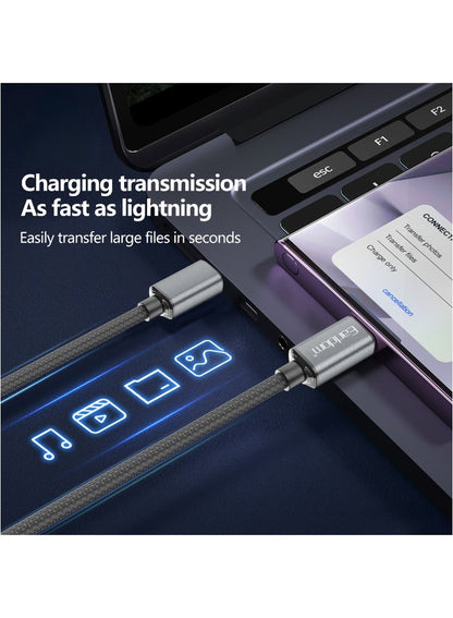 Earldom 60W USB-C to USB-C Braided Fast Charging Cable – 2m