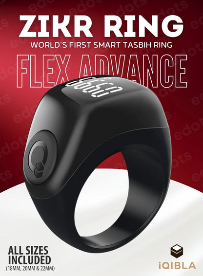 خاتم التسبيح الذكي iQIBLA Zikr Ring Flex Advance
