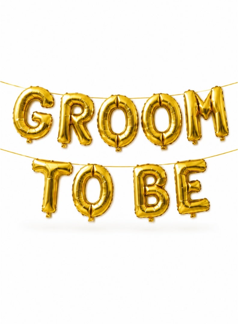 طقم بالونات حروف "Italo Groom To Be" بتصميم رقائق معدنية