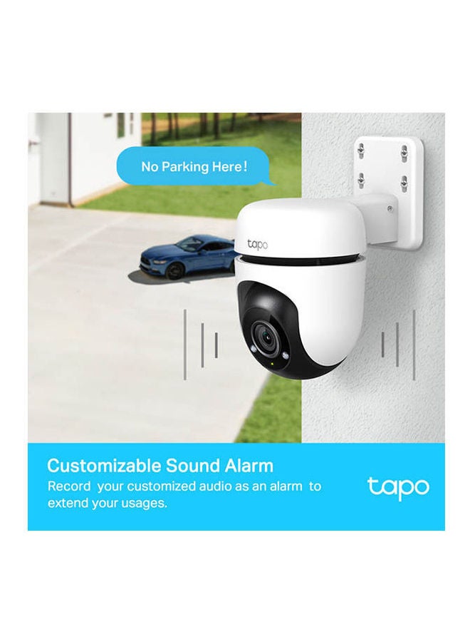 كاميرا المراقبة الخارجية TP-Link Tapo بنظام الدوران والإمالة والاتصال عبر الواي فاي – دقة 1080 بكسل، بمعيار IP65