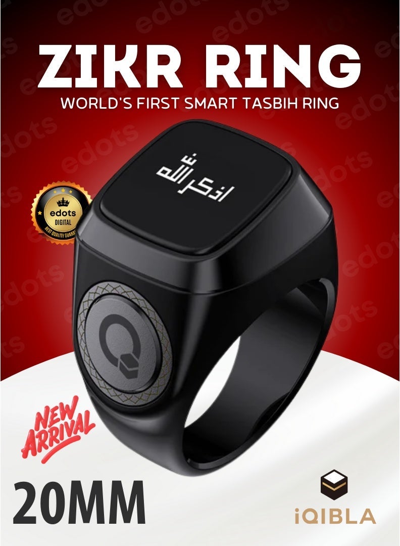 iQIBLA Smart Zikr Ring Lite S – Tasbih Counter & Prayer Reminder