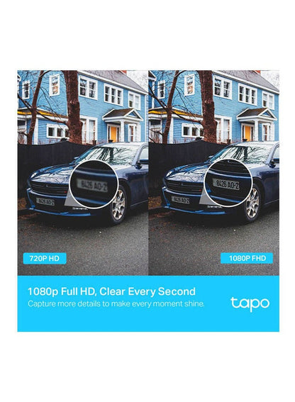 كاميرا المراقبة الخارجية TP-Link Tapo بنظام الدوران والإمالة والاتصال عبر الواي فاي – دقة 1080 بكسل، بمعيار IP65