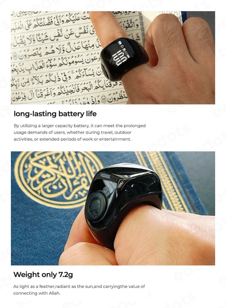 خاتم التسبيح الذكي iQIBLA Zikr Ring Flex Advance