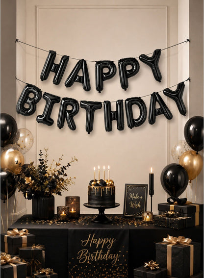 Party Time Happy Birthday Foil Balloon Banner – 16 Inch