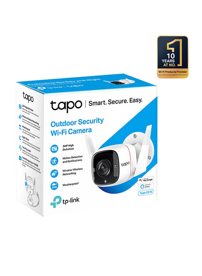 كاميرا TP-Link Tapo الأمنية الذكية الخارجية مع رؤية ليلية – 3 ميجابكسل