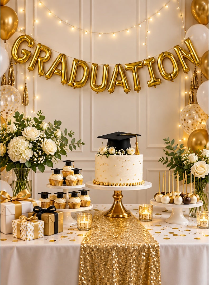 Italo Graduation Foil Letter Balloon Banner Set