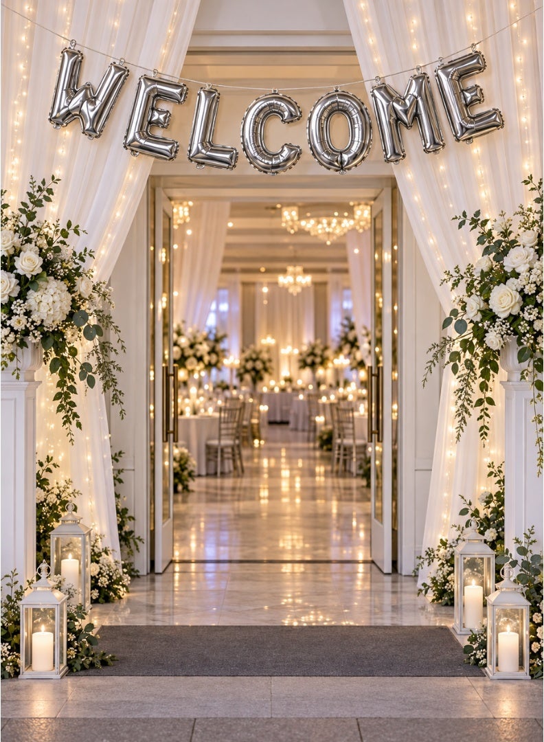 طقم بالونات حروف "Welcome" من إيتالو – 7 قطع