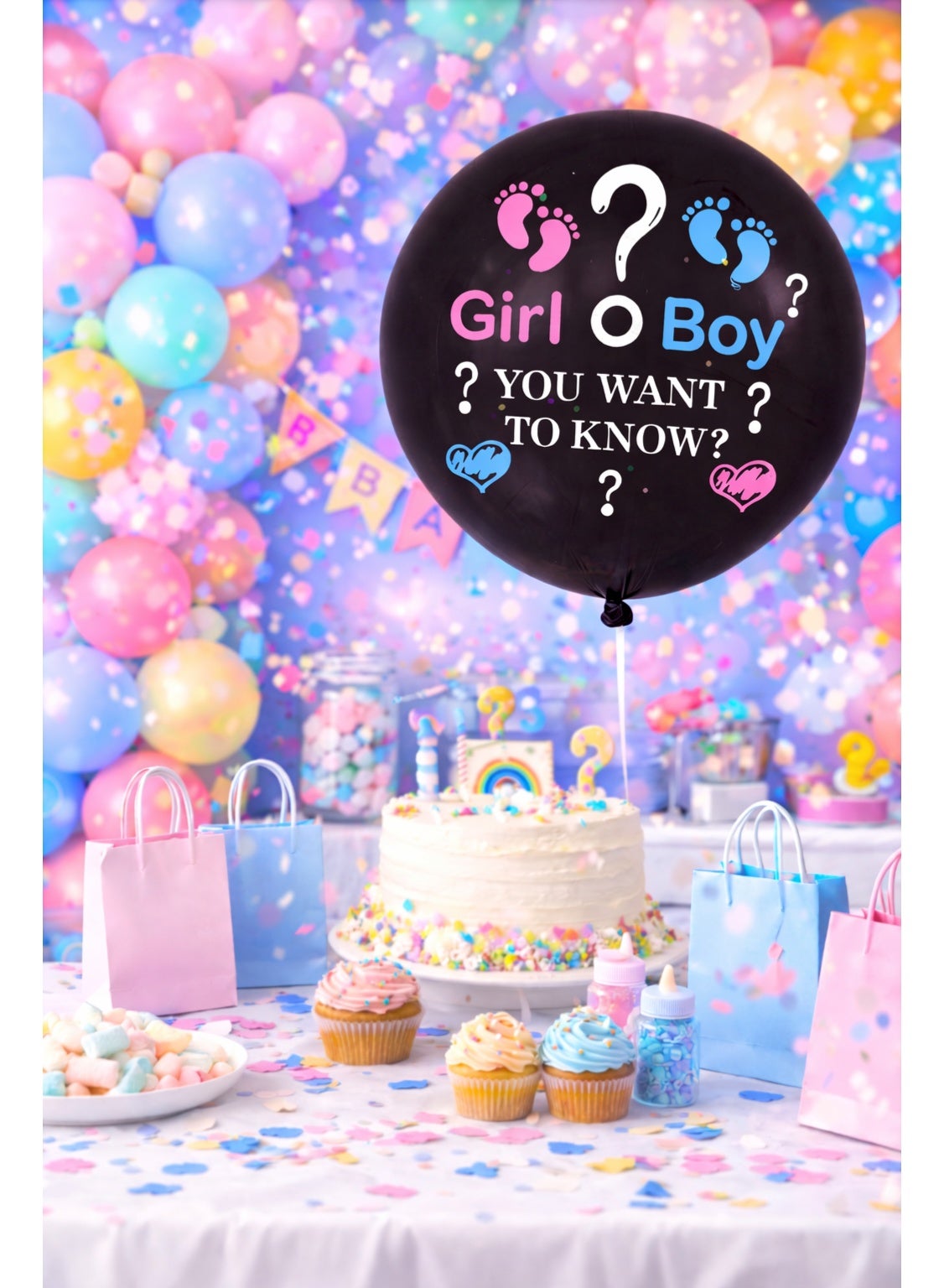 Party Time Gender Reveal Balloon – 18 Inch