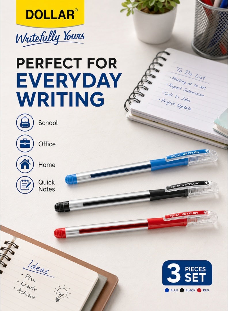 Dollar Jetflow Hybrid Ballpoint Pen – 0.7mm