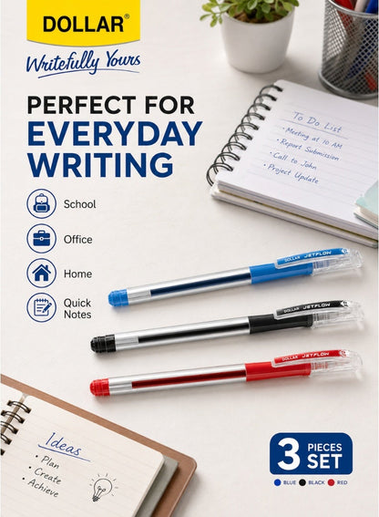 Dollar Jetflow Hybrid Ballpoint Pen – 0.7mm